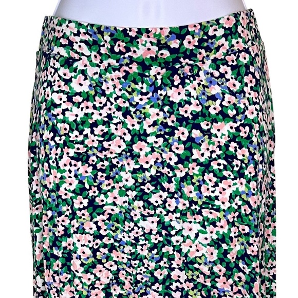 Talbots Green and White Ruffled High Low Maxi Skirt Size XS - Picture 4 of 12